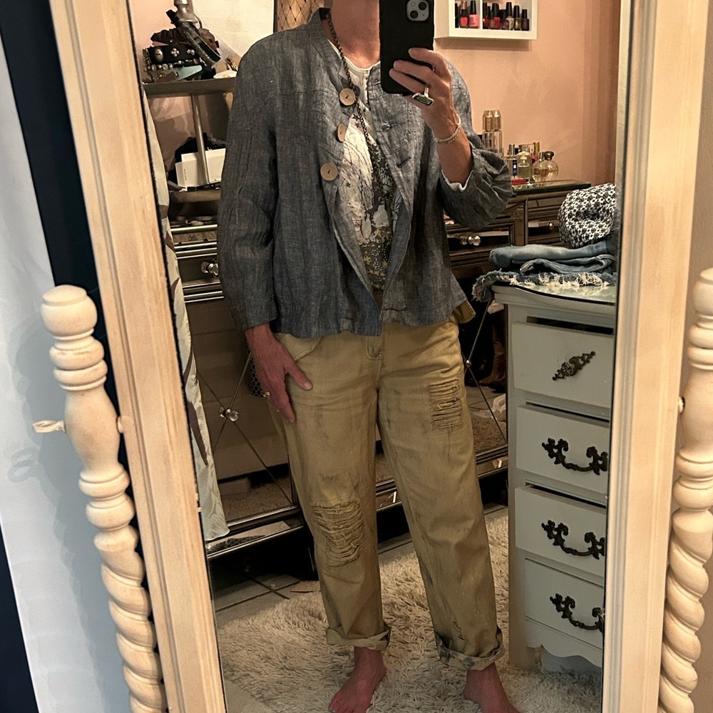 100% Linen swing jacket - Picture 4 of 15